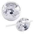thumbnail image 1 of Vaso Esfera Bola Disco Ball Popote 600ml Fiesta Copa Espejo Lab.G, Plateado, 1 of 5
