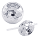 thumbnail image 1 of Vaso Esfera Bola Disco Ball Popote 600ml Fiesta Copa Espejo Lab.G, Plateado, 1 of 5