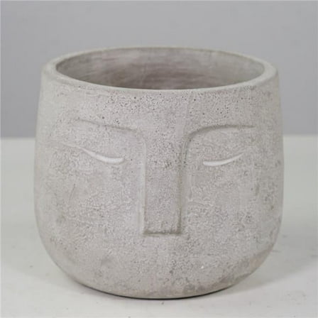 Gray Face Pattern Planter