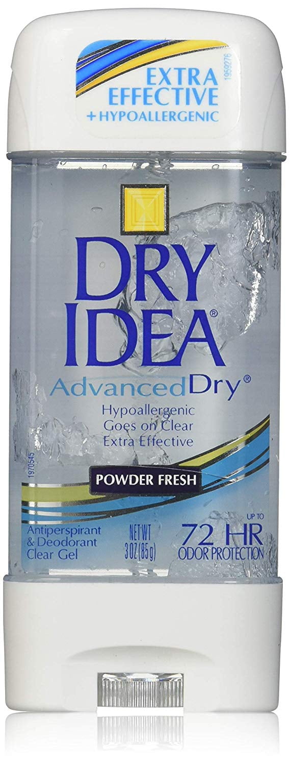 3 Pack Dry Idea Clear Gel Antiperspirant and Deodorant Powder Fresh 3