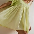 thumbnail image 3 of Women‘s Mini Dress Short Sleeve Solid Color Frill Trim Puffy Dress, 3 of 7