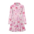 thumbnail image 4 of DISNIMO Cherry Blossom Dresses for Girls 5-6 Dress Long Sleeve for Kids Midi Dress for Children Skater Dress with Collar for Girls Swing Dresses Girl Sundress Kids Floral Dress, 4 of 7