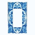 thumbnail image 5 of Metal Light Switch Plate Cover Elegant Blue White Mandala Tile Pattern TIL024, 5 of 13