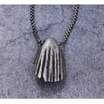 thumbnail image 5 of K-KED Mens Gothic Stainless Steel Cap Death Skull Grim Reaper Pendant Necklace-default, 5 of 5