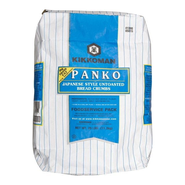 Kikkoman Miettes de Pain Panko Non Grillées, Sac / 25 Lb/unité, 1 Unité/caisse