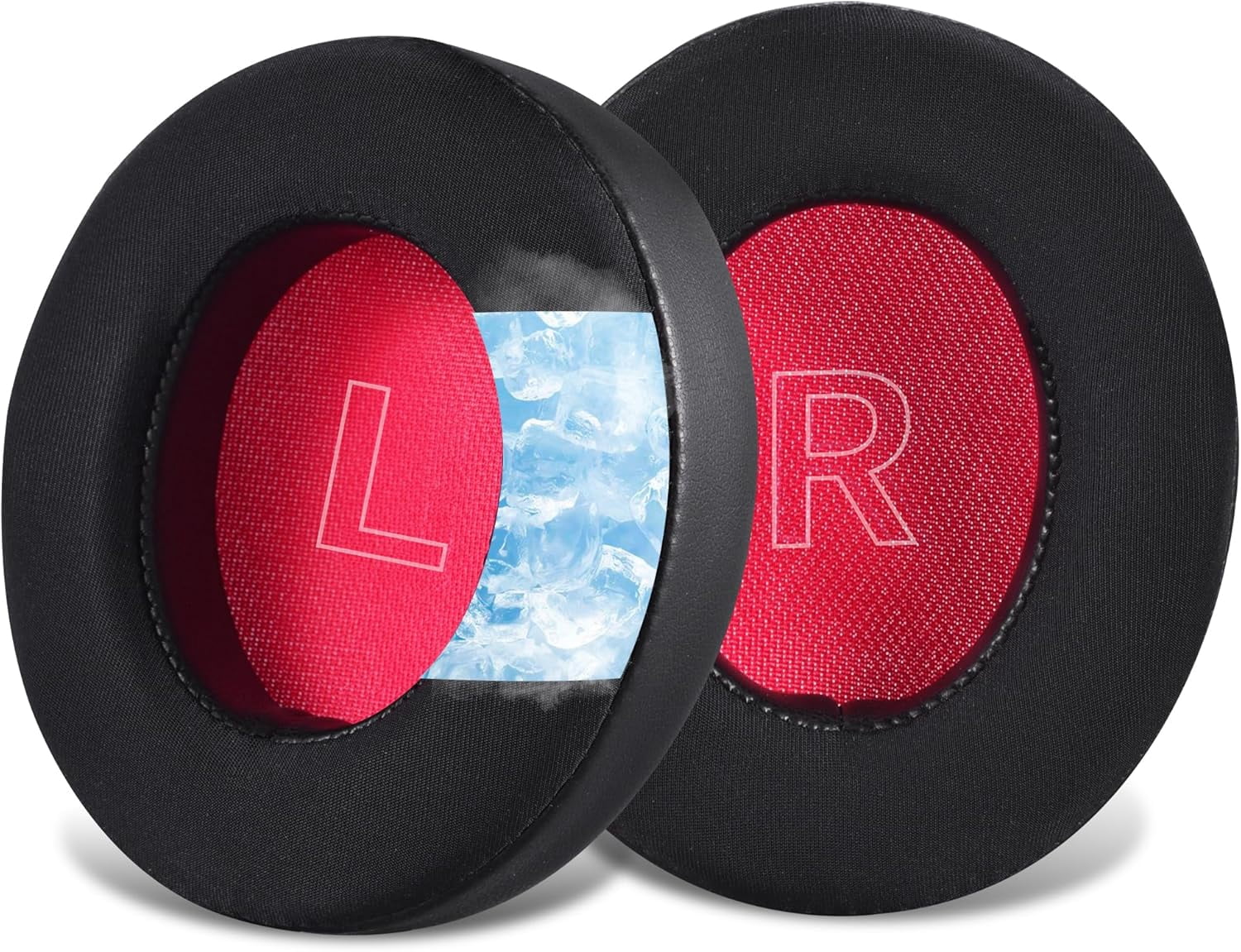 HRTGFD-Cooling Gel Replacement Ear Pads for Anker Soundcore Headphones Life Q10, Q10BT, Life 2 Neo (Not Compatible with Life 2), Earpads Cushions Ice Silk Fabric High-Density Noise-Isolating Foam
