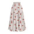 thumbnail image 4 of Women's Printed Casual Skirt Floral Pattern High Waist Flowy Midi Length Summer Fashion A Line Beige L, 4 of 4