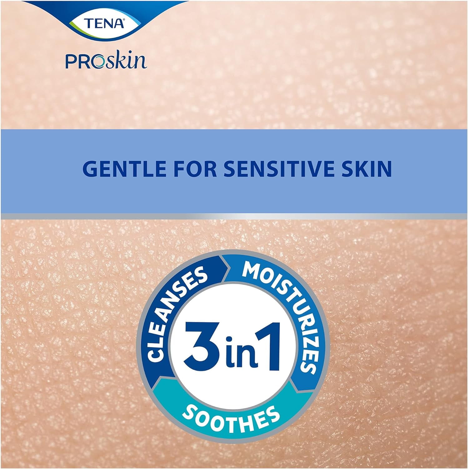 TENA ProSkin Cleansing Cream Rinse-Free Body Wash, Mild Scent, 10 Ct