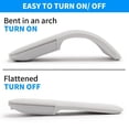 thumbnail image 2 of EIGTHTAIL Bluetooth 4.0 Folding Wireless Mouse Arc Touch Roller Computer Mouse Ergonomic Slim Laser Mice(Black), 2 of 4