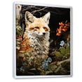 thumbnail image 2 of Designart "Guardian Pastoral Fox Wilderness painting I" Animals Floater Framed Wall Art Living Room, 2 of 7