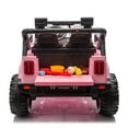 thumbnail image 6 of Joyracer 800W 24 Volt Ride on Toys for Big Kids, 4WD/2WD Switchable, 2 Seater Ride on Truck Car w/ Remote Control, Power Car Wheels, 3 Speeds, Spring Suspension, Bluetooth Music, Pink, 6 of 10