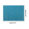 thumbnail image 2 of Unique Bargains 2 Pcs Rectangular Bamboo-like Texture Placemat Blue, 2 of 5