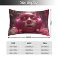 thumbnail image 2 of Fotbe Surreal Pink Headphones Funda de Almohada Decorativa Estilo Occidental, Lujo en Algodón, Fundas para Almohadas King, Cojín Estampado para Decoración del Hogar-14"x20", 2 of 6