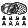 thumbnail image 1 of 6" Coche Altavoz Subwoofer Negro Metal Gofre Rejilla Protector Cubierta 2Piezas, 1 of 7