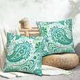 thumbnail image 6 of Set of 2 Paisley Floral Throw Pillow Covers 18X18 in Traditional Paisley Decorative Throw Pillows Home Decor Pillowcase Linen Square Cushion Cover for Living Room Bedroom Bed Outdoor, 6 of 6