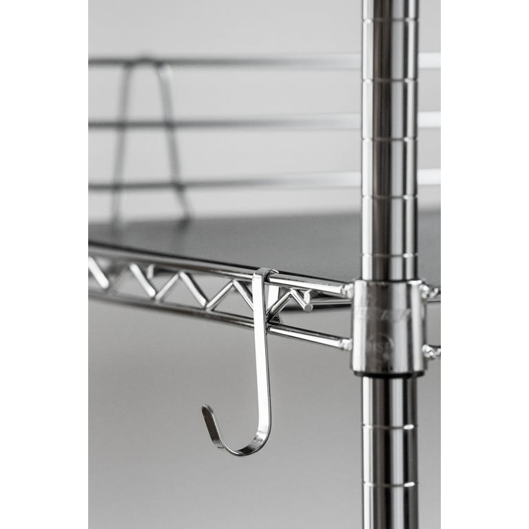 14 Deep x 48 Wide x 63 High Master Chrome Bakers Rack with Wine Storage