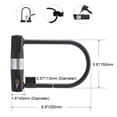 thumbnail image 3 of Bike U Lock with Cable - Via Velo Heavy Duty Bicycle U-Lock,14mm Shackle and 10mm x1.8m Cable with Mounting Bracket For Road Bike Mountain Bike Electric Bike Folding Bike, Great Bike Safety Tool, 3 of 7
