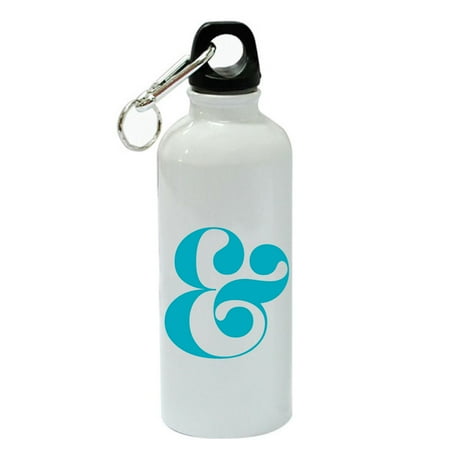 

Ampersand - Turquoise White Aluminum Sports 20 oz Water Bottle