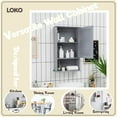 thumbnail image 6 of LOKO Bathroom Wall Cabinet, Bathroom Cabinet Wall Mounted with Single Shutter Door and Adjustable Shelf, Small Medicine Cabinet for Living Room, Kitchen or Entryway, 16.5 x 6.5 x 27.5 inches (Grey), 6 of 14
