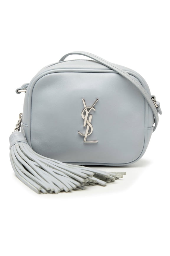 Pre-Owned Saint Laurent YSL Logo Blogger Tassel Mini Shoulder Bag FLY425317 Blue Leather...