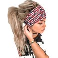 thumbnail image 4 of Diademas bohemias, cintas para el pelo con estampado de leopardo y rayas, suaves y elásticas (4 piezas) Rojo Verde, 4 of 4