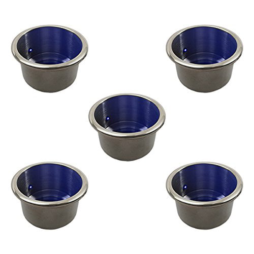 Details about   Stainless Blue LED Cup Drink Holder Marine Boat Yachting Truck Camper Original