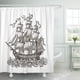 thumbnail image 1 of ABPHQTO Tinta de galeón negro y dibujo a bolígrafo Barco de vela antiguo en barco medieval blanco Cortina de ducha de baño de mar antiguo 165x180 cm ABPHQTO PKNMT66x72Shower-593, 1 of 2