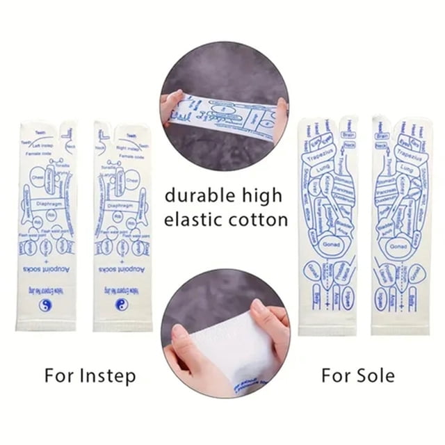 Reflexology Chart Socks Reflexology Socks with Massage Tool Acupressure Reflexology Foot Massage Socks Foot Reflexology Socks Pressure Point Massage Tool