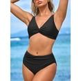 thumbnail image 3 of Sociala Women Ruched Two Piece Swimsuit Knot Twist Bikini Set V Cut Bathing Suits 2026 Swimwear, 3 of 7