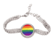 thumbnail image 1 of Pulsera de Tobillera de Cadena de Tenis Rainbow Gay Lesbian Joyería de Diamantes, 1 of 3