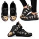 thumbnail image 1 of Zapatillas deportivas de marca con diseño de Golden Retriever, cómodas, negras, con estampado texturizado, informales, con estampado animal., 1 of 6