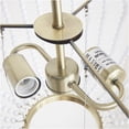 thumbnail image 4 of JERFIT 2-Light Beaded Chandelier with Adjustable Height, Antique Brass and White Acrylic Beads, Dimmable Flushmount Island Light Fixture for Dining Room Kitchen, 4 of 9