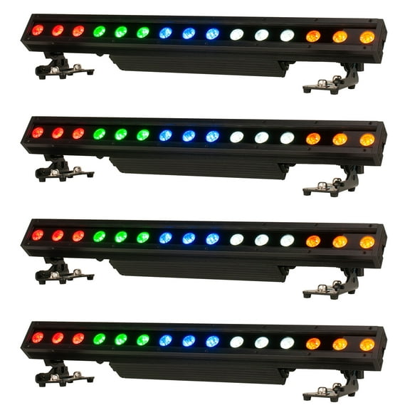 (4) American DJ 15 Hex Bar IP 15x12W Outdoor RGBAW UV LED DMX Strip Wash Lights