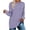 Purple, variant on Elainilye Fashion Fall Sweaters For Women Solid Print Tops Long Sleeve Top Loose Pullover Top Shirt Dressy Casual Crewneck Button Blouse