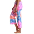 thumbnail image 2 of Just Love 100% Cotton Women Pajama Capri Pants Sleepwear (Tie Dye Colorful Swirl, Large), 2 of 3