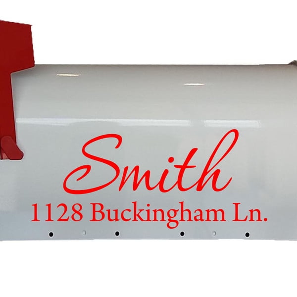 Gold, 19 W X 6.5 H Insert Street Name /& Address Personalized Decals CMB7 VWAQ Mailbox Address Decal Set of 2