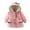 Pink, variant on Efsteb Infant Baby Girls Winter Coat Toddler Ruffle Bowknots Hooded Padded Jacket Button Long Sleeve Warm Outwear with Pockets (Yellow,5 Years)