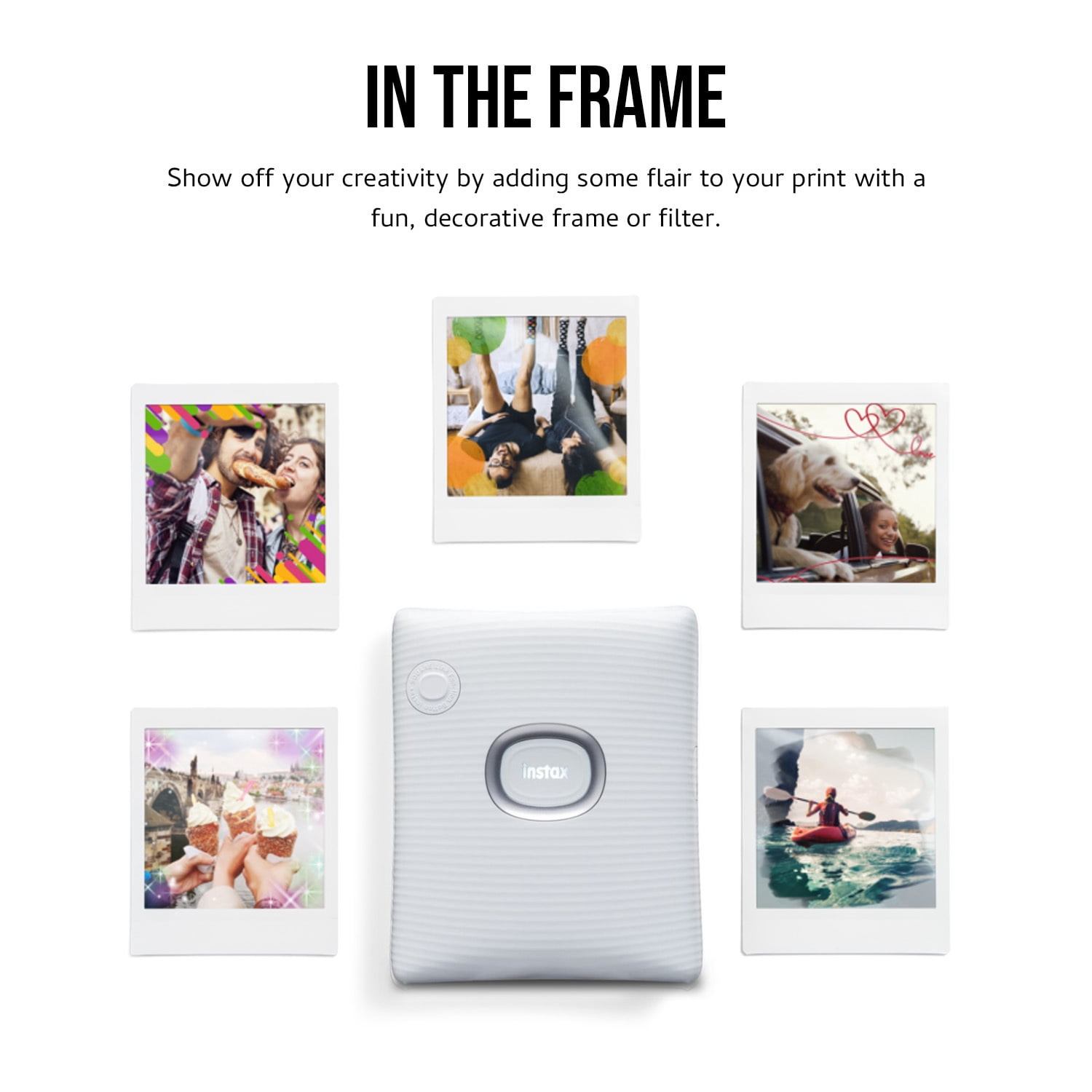 Fujifilm INSTAX Square Link Instant Printer with Bluetooth Connectivity, White