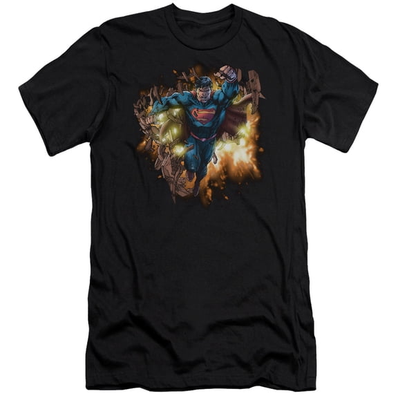 Superman - Blasting Through - Slim Fit Short Sleeve Shirt - Small
