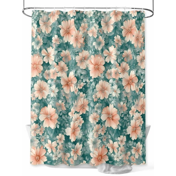 Fsddascl Botanical Flowers Shower Curtain Set - 72" x 78" Washable Bathtub Curtain with 12 Hooks, Vintage Spring Garden Florals Art Waterproof Fabric Stall Shower Curtains for Bathroom/Bathtub