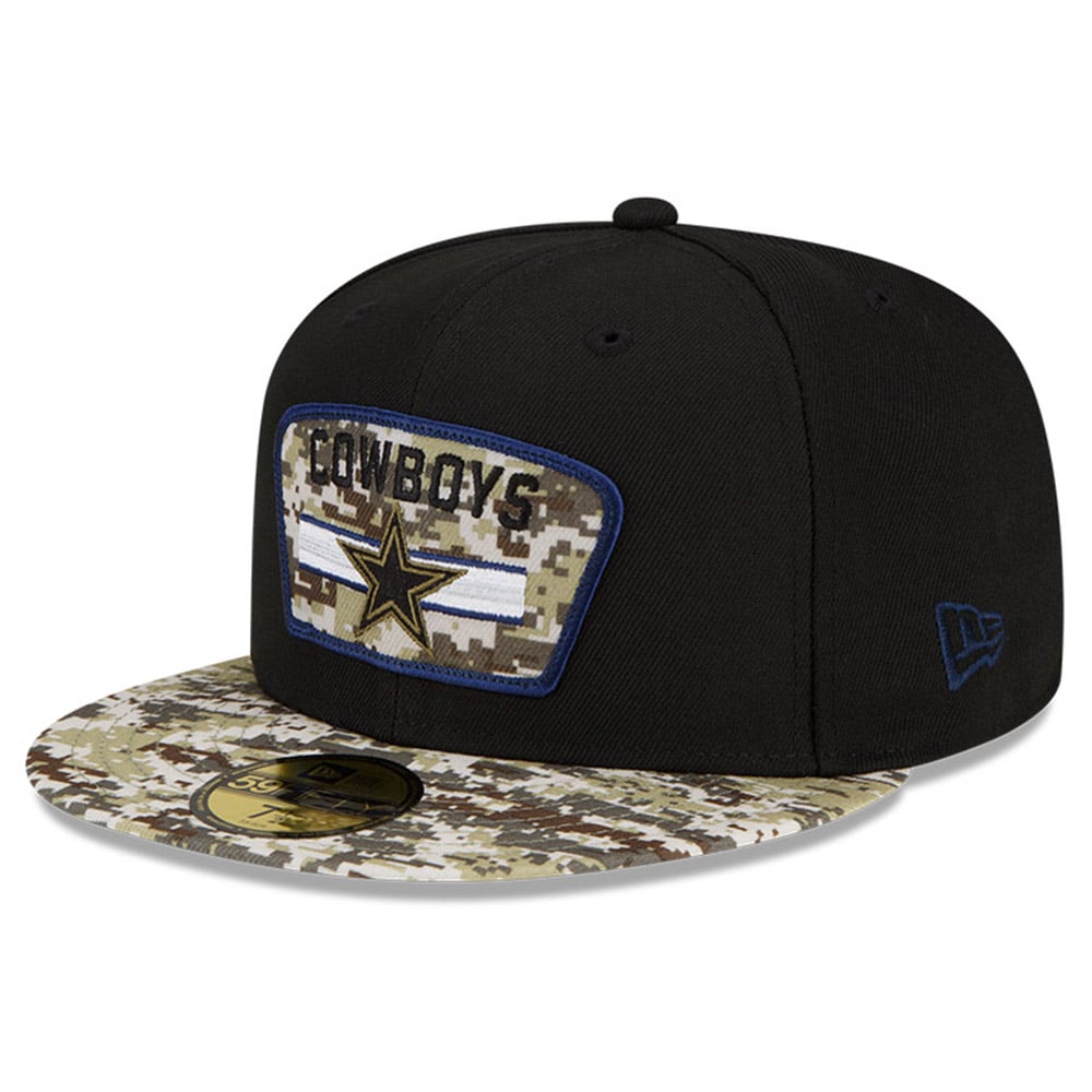 Men's New Era Black/Camo Dallas Cowboys 2021 Salute To Service 59FIFTY Fitted Hat - image 3 of 5