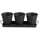 thumbnail image 4 of Maceta para macetero con cubo de hierro y flores de 3 piezas con bandeja Cubos de flores retro Maceta para suculentas HOMEMAXS 9983759-MX, 4 of 6