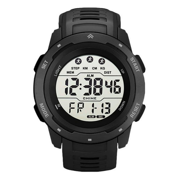 Reloj Deportivo Para Correr Para Hombre, Reloj Deportivo Digital Temporización Multifuncional WR50M Pantalla De Fecha A Prueba De Agua Alarma Luminosa Para Hombres Para Exteriores ANGGREK Otros