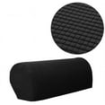 thumbnail image 2 of 1 Par Fundas Elásticas para Reposabrazos de Sofá Sillón Slipcovers Funda Lavable para Sillón Cubierta de Brazo para Sofá Silla Reclinable Negro, 2 of 11
