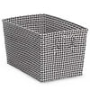 Whitmor Medium Woven Storage Basket, Black and White