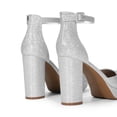 thumbnail image 3 of DREAM PAIRS Women's Platform Chunky High Heels Closed Toe Block Ankle Strap Dress Bridal Party Wedding Shoes, 3 of 6