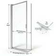 thumbnail image 5 of Basco A002-5Cl Sopora 67" High X 29-1/2" Wide Hinged Framed Shower Door - Silver, 5 of 7