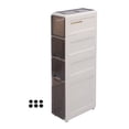 thumbnail image 2 of Gabinete De Almacenamiento De Baño Estrecho De 2 Niveles, Gabinete De Almacenamiento De Baña Delgado Con Cajones Gabinete De Baña Alto Estantes Ajustables De Torre, 2 of 7