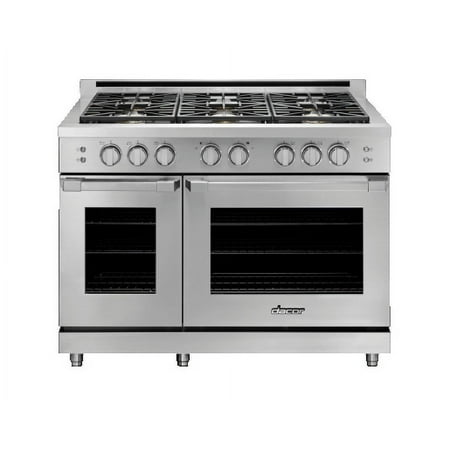 Dacor - Professional 8.0 Cu. Ft. Self-Cleaning Freestanding Double Oven Gas Convection Range with 6 burners, LP - Stainless steel