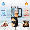 thumbnail image 4 of Stylish Dog Pattern Travel Mug - 40oz Leakproof Tumbler with Straw & Handle - Ideal Gift for Women Who Love Puppies, 4 of 7